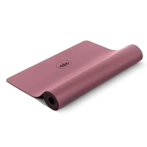 LOTUSCRAFTS® Yogamatte rutschfest, aus Naturkautschuk, universell einsetzbar als Yoga Matte, Sportmatte, Gymnastikmatte, Fitnessmatte, Yoga Mat, Matte Sport, Trainingsmatte (Aubergine)