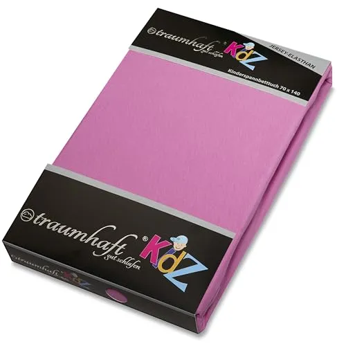 Traumhaft gut schlafen Kinder-/ Baby Spannbetttuch (Farbe: Pink; Größe: 70-80 cm x 140-160 cm)