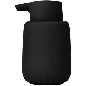 Blomus Seifenspender SONO 250 ml Black - Eleganter Seifenspender aus Keramik mit mattem Soft-Touch-Finish, ideal für modernes Badezimmerdesign. Hygienisch, langlebig und leicht nachfüllbar – für stilvolle Akzente im Bad.