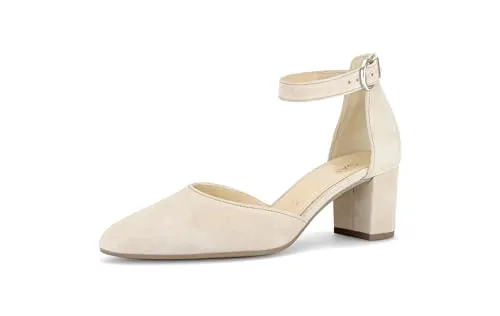 Gabor Damen Riemchen Pumps Oak (11) 42.5 EU / 8.5 UK - Elegante Riemchen Pumps mit Blockabsatz, ideal für Büro und besondere Anlässe. Hochwertiges Lack-Obermaterial und Leder-Innenfutter sorgen für Komfort und Stil.