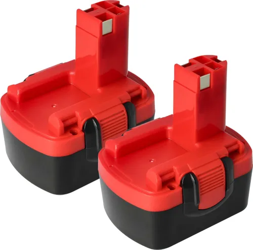 vhbw 2x Akku kompatibel mit Bosch Angle Exact 17, 22, 23, 29, 30, 40, 50, 60, 75 Werkzeug (1500 mAh, NiMH, 14,4 V)
