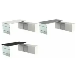 kerkmann Komplett-Arbeitsplatz LUGANO, weiß von Kerkmann