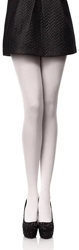 Antie Damen Mikrofaser Strumpfhose bunt blickdicht AN-122 60 DEN (Weiß, XL (44-48))