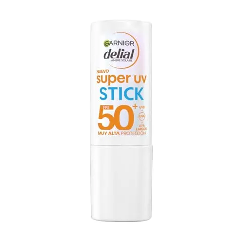 Garnier Delial Super UV Stick Antioxidant & Feuchtigkeitsspendend mit [Vitamin E] | Sehr hoher LSF 50+ | Unsichtbares Finish | Nicht fettend | 9ml
