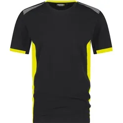 LOGIX TAMPICO T-Shirt - Schwarz/Warngelb, Größe L - Arbeits- & Schutzkleidung, hochwertiges Material mit 180 g/m² für optimalen Tragekomfort und Langlebigkeit.