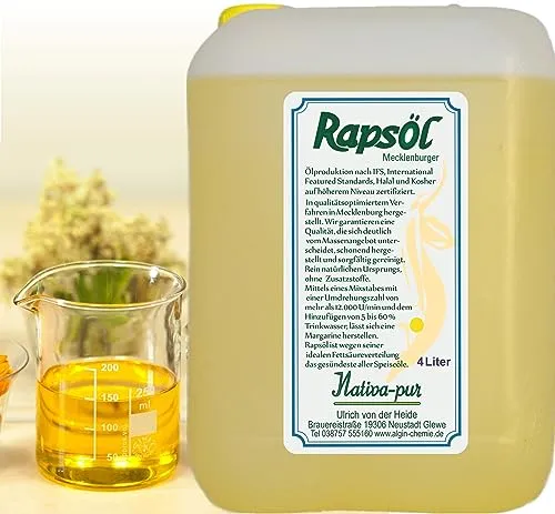 Rapsöl koscher 3-Liter-Kanister Rüböl rein nätürliches Speiseöl