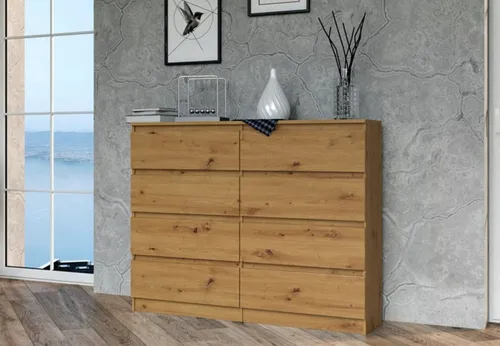 Home Collective Kommode Highboard Sideboard - Schubladenkommode mit 8 Schubladen, gefertigt aus robustem Holzwerkstoff für höchste Stabilität und elegantes Design – ideal für Flur, Schlafzimmer oder Wohnzimmer.