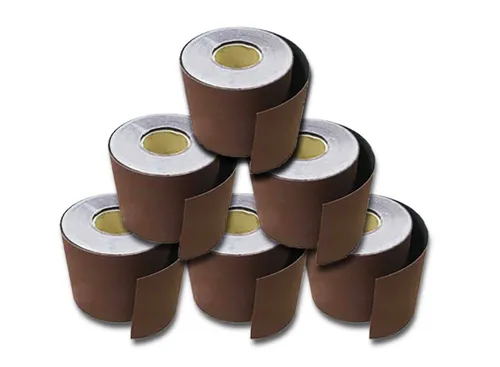 Schleifrollen 115mmx10m Schleifband K 60 - 320 je 1 Schleifrolle 6 Stück Set