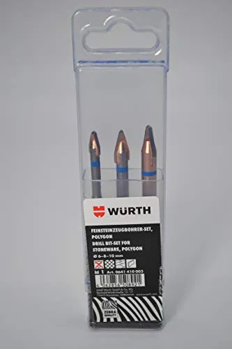 WÜRTH Feinsteinzeugbohrer-Set Multipack 3-tlg. Nr. 0641410003