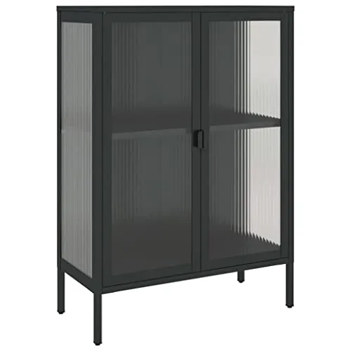 vidaXL Sideboard mit einstellbarer Ablage in schwarz von vidaXL