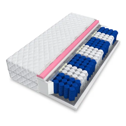 SOLARIS MAX 80x200 Taschenfederkern Matratze - Matratzen für Erwachsene, 7-Zonen mit zwei Liegehärten (H2/H3) für individuelle Anpassung, atmungsaktiv und orthopädisch für optimalen Schlafkomfort.