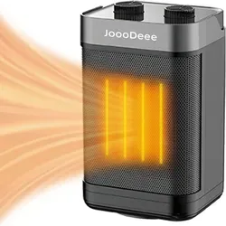 JoooDeee Keramik-Heizlüfter 1500W - Leise & Sicher mit 3 Modi und 45°-Oszillation - Heizlüfter für Räume bis 20 m² mit 3 Heizmodi für individuellen Komfort. Sicherheit durch Kipp- und Überhitzungsschutz, leise mit nur 40 dB für angenehme Wärme.