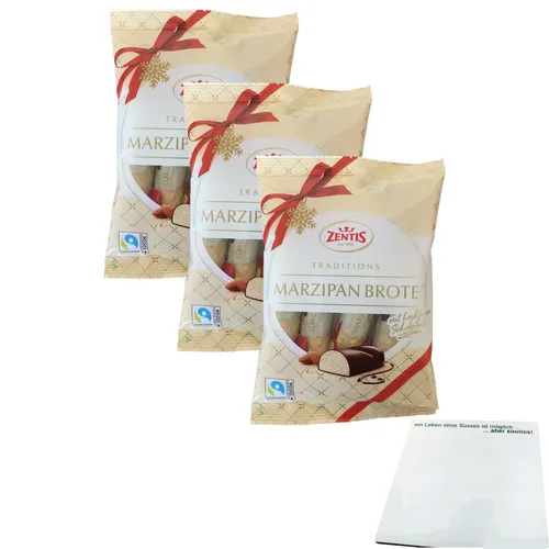 Zentis Marzipan Brote 4x25g 3er Pack 3x100g Beutel usy Block