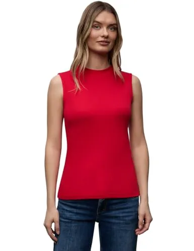 Street One Damen Basic Top – Ärmelloses Jersey Turtleneck von Street One