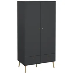 Livetastic Drehtürenschrank in Grau in grau von Livetastic