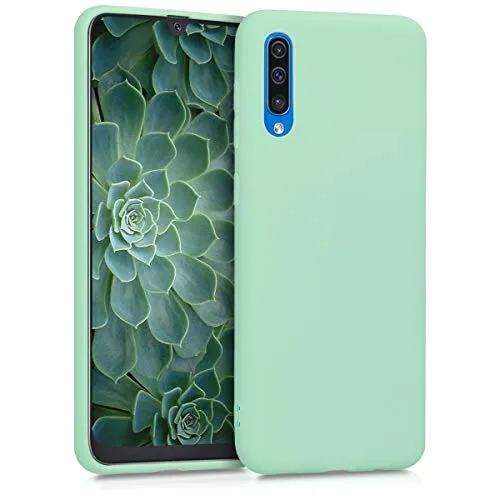 kwmobile Handyhülle für Samsung Galaxy A50 Hülle - TPU Case - Kabelloses Laden - Schutzhülle Cover in Mintgrün matt