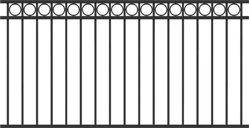 Zaunfeld ALBERTS Circle 200 x 120 cm schwarz