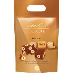 Lindt Pralinen NUXOR Milch, 700g, 52 Stück - Schokoladenbonbons & Pralinen, einzeln verpackt in einem wiederverschließbaren Standbeutel, perfekt zum Verschenken oder Genießen.