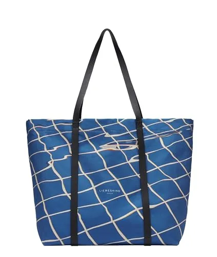 Liebeskind AURORA POOL PRINT Shopper - Damen-Shopper aus robustem Canvas mit edlen Glattleder-Schulterriemen; geräumig für Laptops bis 16 Zoll und ideal für Büro, Shopping oder Reisen.