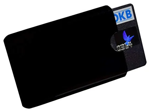 3X RFID Schutzhülle NFC Blocker Soft EC Kartenhülle Kreditkarte Ausweis Schutz vor Datenklau (Schwarz)