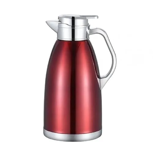 Thermoskanne Isolierkanne Kaffeekanne 2,3 Liter FLSK2,3 (Rot)