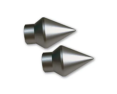 prodecoshop Endstück Spitze für Gardinenstangen, Vorhangstangen Ø 20 mm, 2 Stück (Edelstahl)