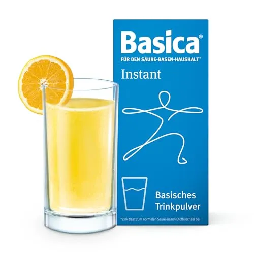 Basica Instant 300 G - Nahrungsergänzungsmittel mit basischen Mineralstoffen, fruchtiger Orangengeschmack, schnell und klar löslich, ideal für eine ausgewogene Ernährung, glutenfrei und ohne Lactose.