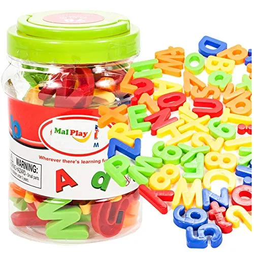 MalPlay Magnetische Ziffern und Buchstaben | ab 3 Jahren | für Kinder | Lesen und Zählen | 78 TLG