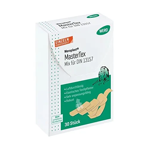 Weroplast® MasterTex Pflasterset – Mix DIN 13157, 30 Stk