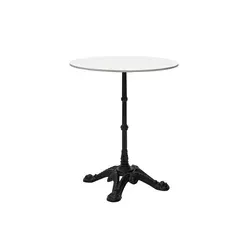 Produktbild Miliboo Bistro-Tisch CONTY aus weißem Marmor & schwarzem Metall