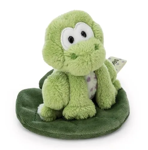 Kuscheltier Frosch Fridolin Frog auf Blatt 7cm - grün - Weiches NICI Plüschtier – niedliches Stofftier zum Kuscheln & Spielen – tolle Geschenkidee für Kinder & Erwachsene | 62281