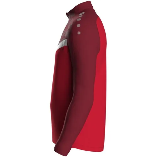 JAKO Ziptop Iconic Sweatshirt für Herren und Damen - Atmungsaktives Unisex Sportpullover in Rot/Weinrot - Pullover für aktive Sportler: Flauschige Fleece-Innenseite hält warm, Keep Dry Funktion sorgt für Trockenheit und höchsten Tragekomfort beim Training.