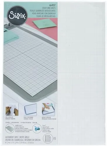 Sizzix Sizzx Accessory Sticky Grid Blätter 8 1/4 „x 11 5/8