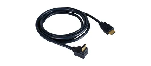 Kramer C-HM/RA Series C-HM/RA-3 - Highspeed - HDMI-Kabel mit Ethernet - HDMI männlich rechtwinklig zu HDMI männlich gerade - 90cm - Dreifachisolierung - Grau - 4K Unterstützung (97-0143003)