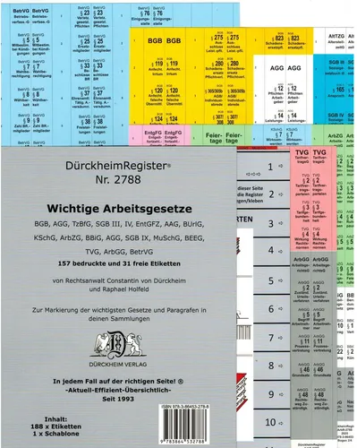 Constantin von Dürckheim | DürckheimRegister® ARBEITSGESETZE MIT STICHWORTEN