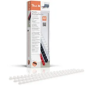 Peach Binderücken weiß 8 mm 100er-Pack von Peach