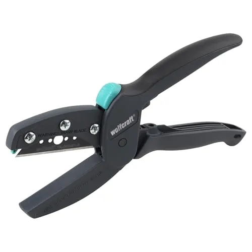 wolfcraft Allesschneider megaCut PRO – Profi-Multischneider mit PRO SHARP Klinge, ergonomischem 2-Komponenten-Griff, Berührungsschutz & Verschlussarretierung, 3 Ersatzklingen, Made in Europe - 4168000