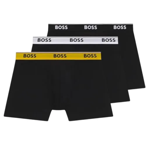 BOSS BoxerBr 3P Power 10276620 01 – Komfortable Unterwäsche - Drei stilvolle Boxershorts aus 95% Baumwolle und 5% Elasthan, die perfekten Sitz und Bewegungsfreiheit bieten. Ideal für den täglichen Gebrauch.