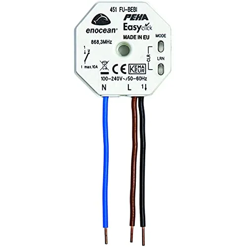 Peha EnOcean Easyclickpro Empfänger 1 Kanal - Sonstige Elektroinstallationsartikel mit bidirektionalem Funkempfänger, der Schaltzustände visualisiert und Remote Management ermöglicht - ideal für moderne Smart Home Anwendungen.