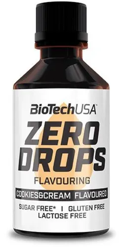 BioTech USA Zero Drops Geschmackstropfen, 50 ml Flasche, Cookies & Cream