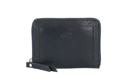 camel active Talara Zip Wallet M Black – Elegante Damen-Geldbörse - Damen-Geldbörse mit verspielten Leder-Elementen, leicht mit Zipper zu öffnen und übersichtlichem Innenraum. Maße: 12 x 9,5 x 2,5 cm.