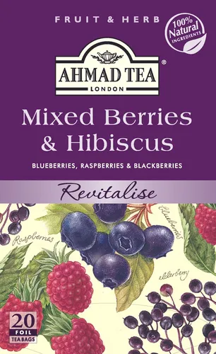 AHMAD TEA Mixed Berries & Hibiscus als Beutel Tee 20 er Früchte-Tee Fruit-Tea