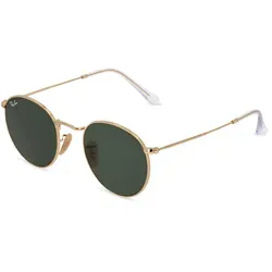 Ray-Ban RB 3447N ROUND METAL Sonnenbrille - Sportbrillen mit goldfarbigem Metall-Gestell und G15 Mineralgläsern für optimalen UV-Schutz und stylischen Look.