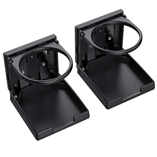 AUTOUTLET 2 stücke Auto Getränkehalter, Universal klappbar Dosenhalter Flaschenhalter Becherhalter für Boot KFZ, aus Kunststoff, Folding Drink Holders