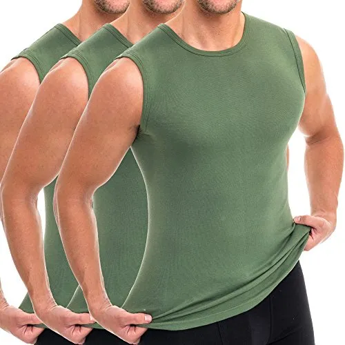 HERMKO Achseltop 3040 3er Pack Herren Tank Top von HERMKO