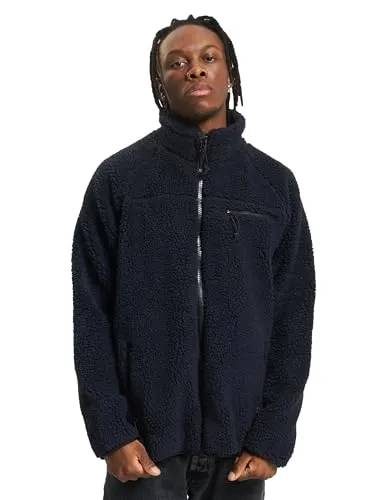 Brandit Teddyfleece Jacke blau M - Funktionsjacke aus 100% Polyester, ideal für Outdoor-Aktivitäten, mit 4 praktischen Taschen und komfortablem Stehkragen für zusätzlichen Schutz.