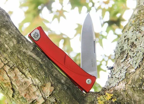 LionSteel Thrill Red Slipjoint Taschenmesser M390 Stahl Aluminium Griff