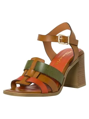 Tamaris Sandalette 1-28021-42 392 normal - Elegante Sandalette aus hochwertigem Leder, mit komfortablem Blockabsatz und TOUCH-IT Technology für besten Tragekomfort. Ideal für viele Anlässe!