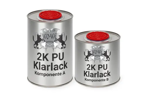 WO-WE Holzlack 2k PU Klarlack Versiegelung W726, 1.5kg, Parkettlack, Seidenglänzend