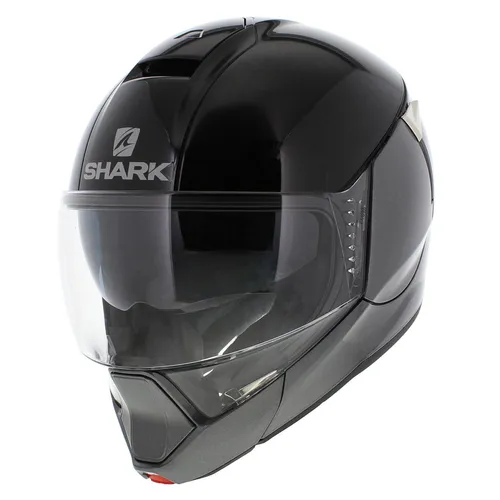 Shark Evojet Helmet Dual Gloss Black Anthracite - Größe XS - Motorradhelme, leichter und sicherer Helm aus Injected Thermo Plastic für optimalen Schutz und Komfort beim Fahren.